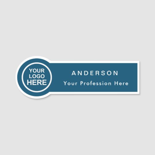 Circle Shaped Custom Business Logo Staff Employee  Name Tag