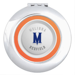 Circle Shield - Orange Compact Mirror