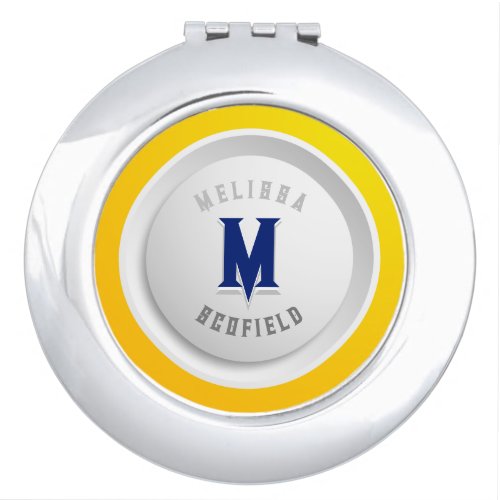 Circle Shield _ Yellow Compact Mirror