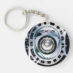 Circle (single-sided) RX-8 Keychain