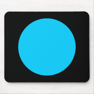 Circle - Sky Blue and Black Mouse Pad