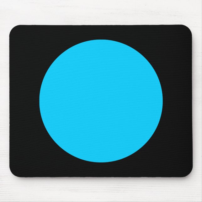 Circle - Sky Blue and Black Mouse Pad (Front)