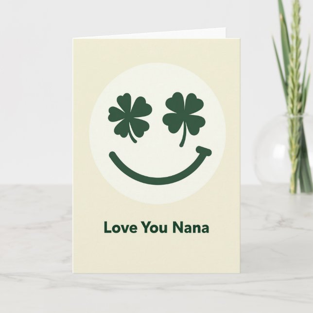 Circle Smiling Nana Love You Card (Front)