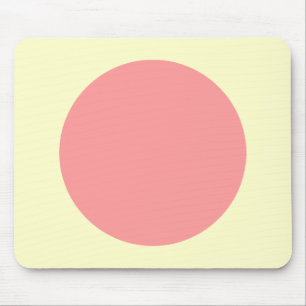 Circle - Soft Pink with Pale Yellow Mouse Pad