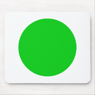 Circle - Spring Green and White Mouse Pad
