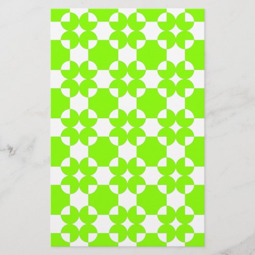 Circle square shapes pattern lime green colors