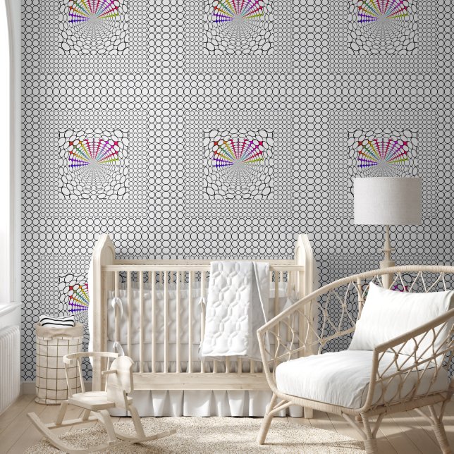 Circle Squares Burst + Color  Wallpaper (Kids)