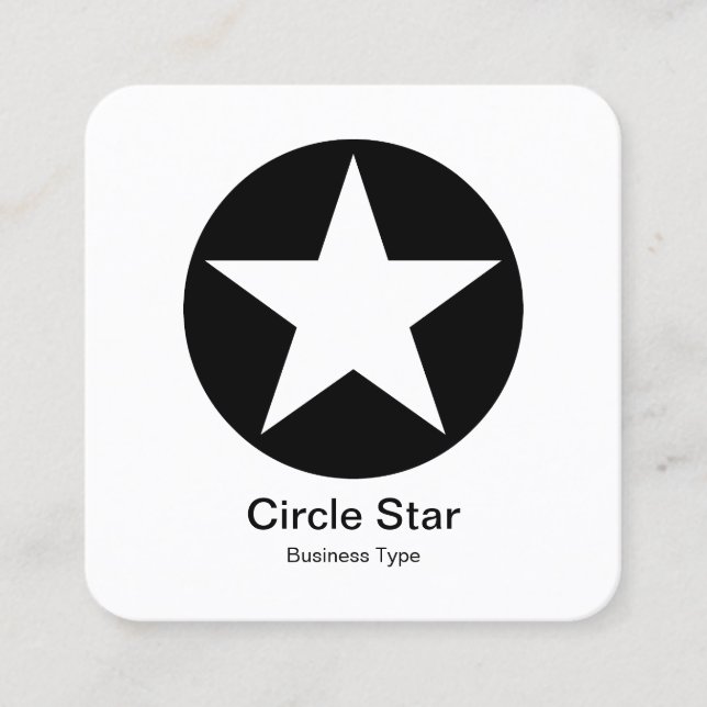 Circle Star Square Business Card (Front)
