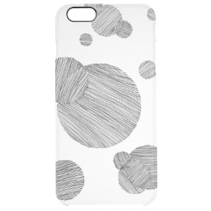 Circle Stripes Clear iPhone 6 Plus Case