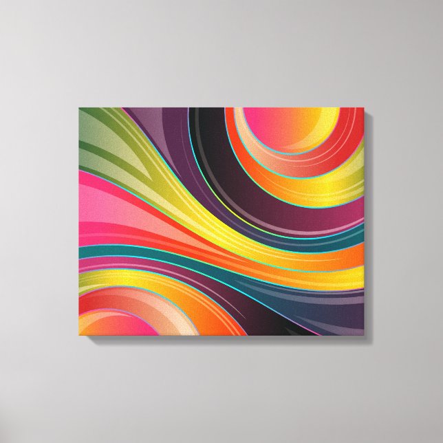 circle swirl abstract wrapped canvas (Front)