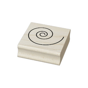 Circle Swirl Wood Art Stamp