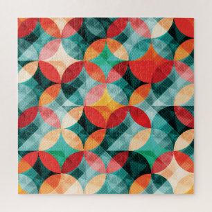 Circle Symphony: Colorful Abstract Vintage Jigsaw Puzzle