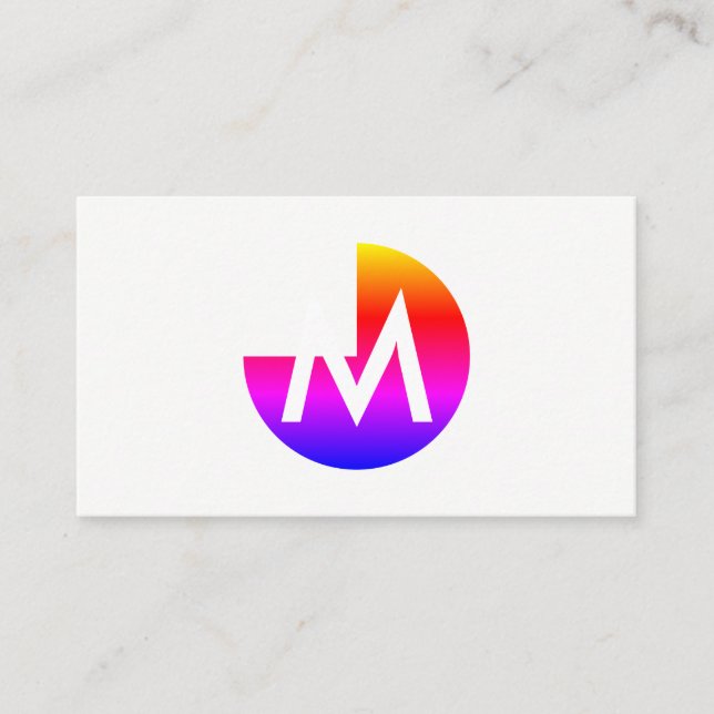 Circle / Three Quarter (colorful) Business Card (Front)