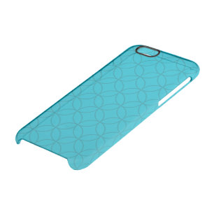 Circle Trans. Seamless Pattern black + your backg. Clear iPhone 6/6S Case