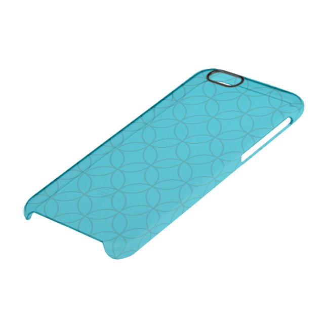 Circle Trans. Seamless Pattern black + your backg. Uncommon iPhone Case (Bottom)