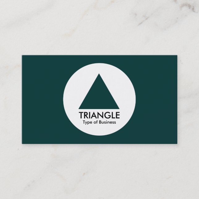 Circle - Triangle - Dark Green Business Card (Front)