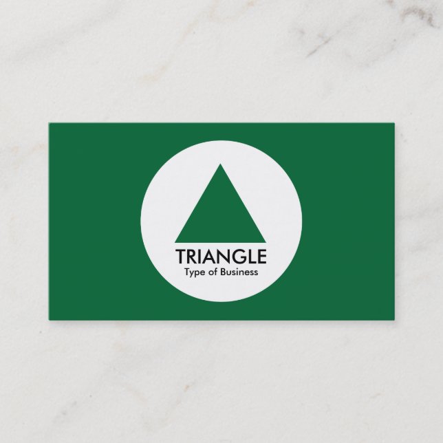 Circle - Triangle - Forest Green Business Card (Front)