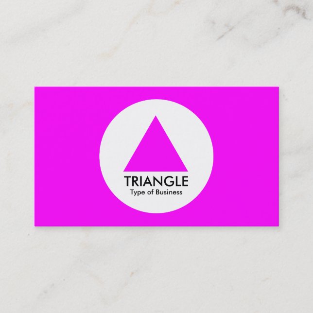 Circle - Triangle - Magenta Business Card (Front)