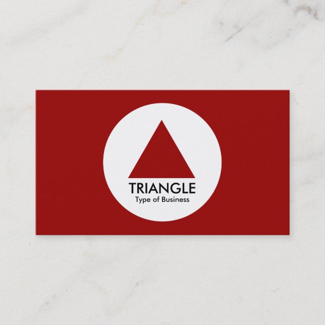 Circle - Triangle - Ruby Red Business Card (Front)