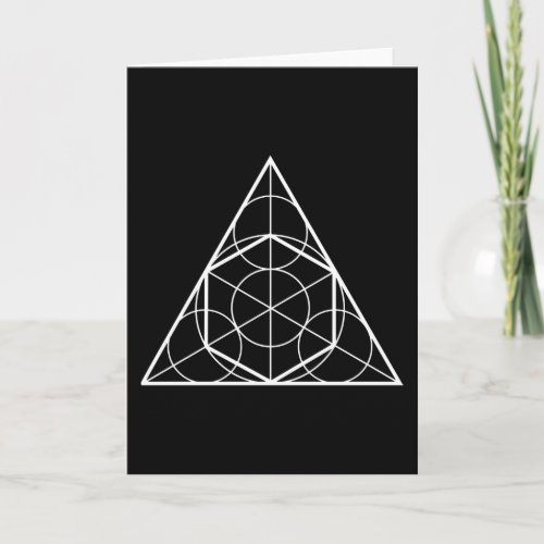 Circle triangle sacred geometry card
