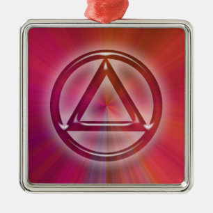 Circle Triangle Sober Recovery Hanging Ornament