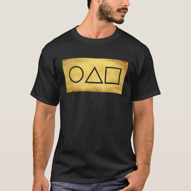 Circle Triangle Square Card Game T-Shirt (Front)