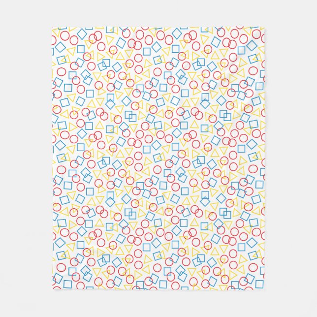 Circle Triangle Square Fleece Blanket (Front)