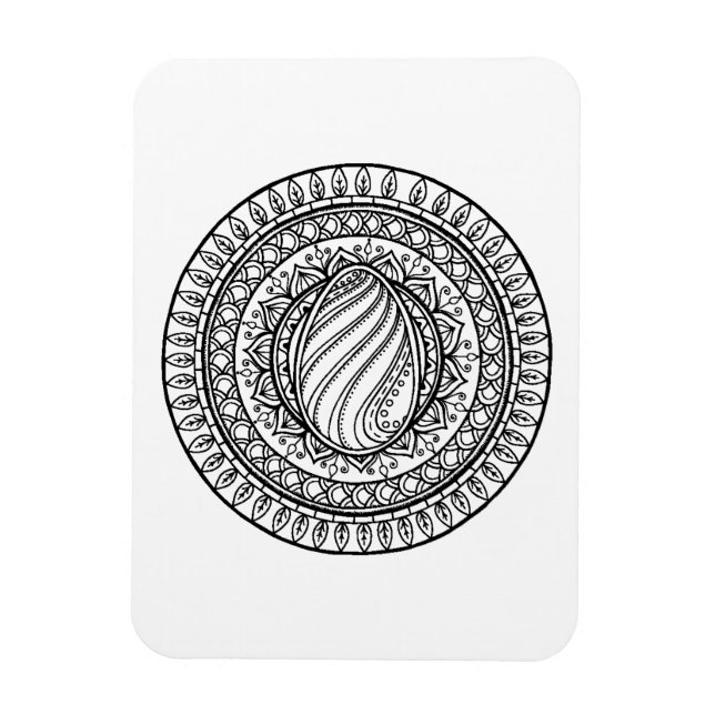 Circle Tribal Doodle Magnet (Vertical)