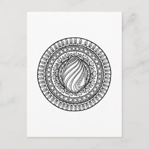 Circle Tribal Doodle Postcard