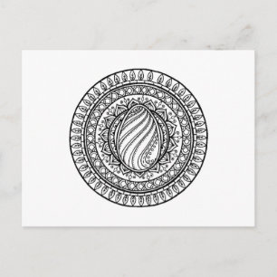 Circle Tribal Doodle Postcard