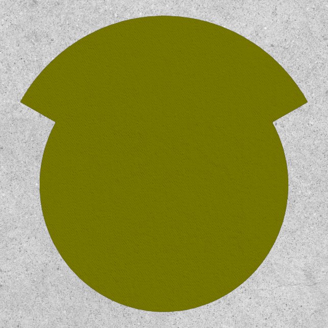 Circle Upper Name Rocker Patch in Olive Green (Front)