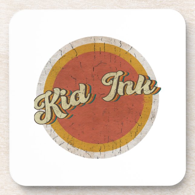 Circle vintage Kid Ink Kids  Beverage Coaster (Front)