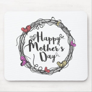 Circle w/ Hearts Happy Mother's Day   Mousepad