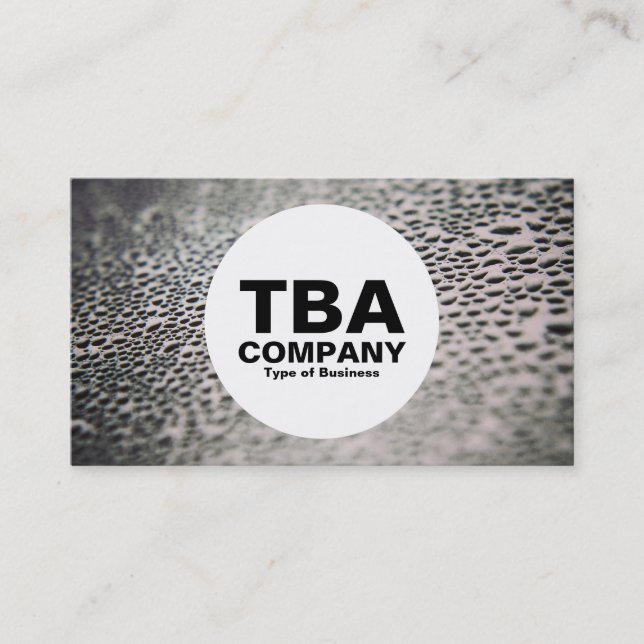 Circle - Water Droplets on Glass 02 Business Card (Front)