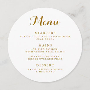 Circle Wedding Menu