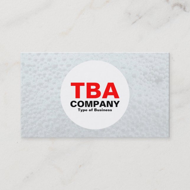 Circle - White Bubbles Business Card (Front)
