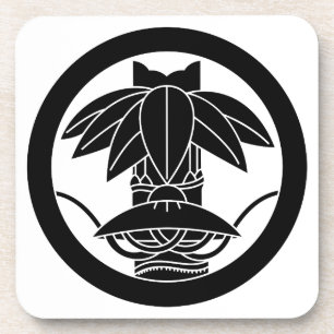 Circle with Alternating Bamboo and Arrowroot Hat Beverage Coaster