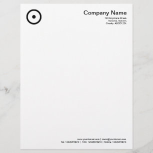Circle with Center Spot - Black Letterhead