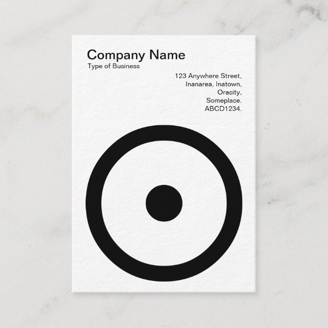 Circle with Center Spot Business Card (Front)