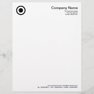 Circle with Center Spot II - Black Letterhead