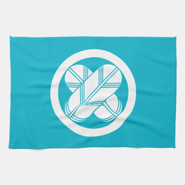 Circle with Chigai Takanoha (Octapartite Design) Towel (Horizontal)