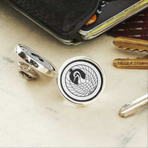 Circle with Circle of Crane Lapel Pin