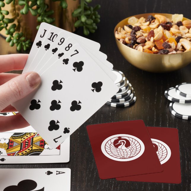 Circle with crane circle pacifier poker cards (In Situ)