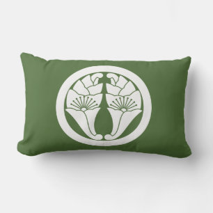 Circle with Embracing Apricot Leaves Lumbar Pillow
