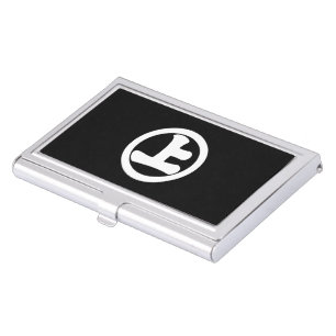 Circle with Lowered Upper Character Case For Business Cards