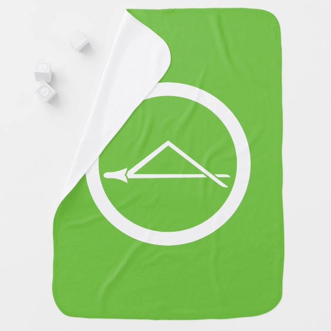 Circle with One Bent Pine Needle Stroller Blanket (In Situ)