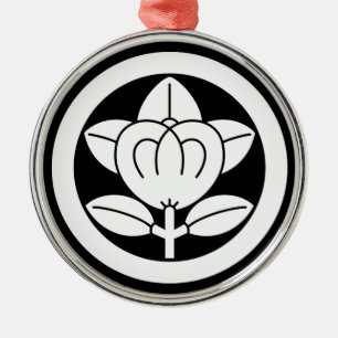Circle with Tachibana (Six-Part Diagram) Metal Ornament