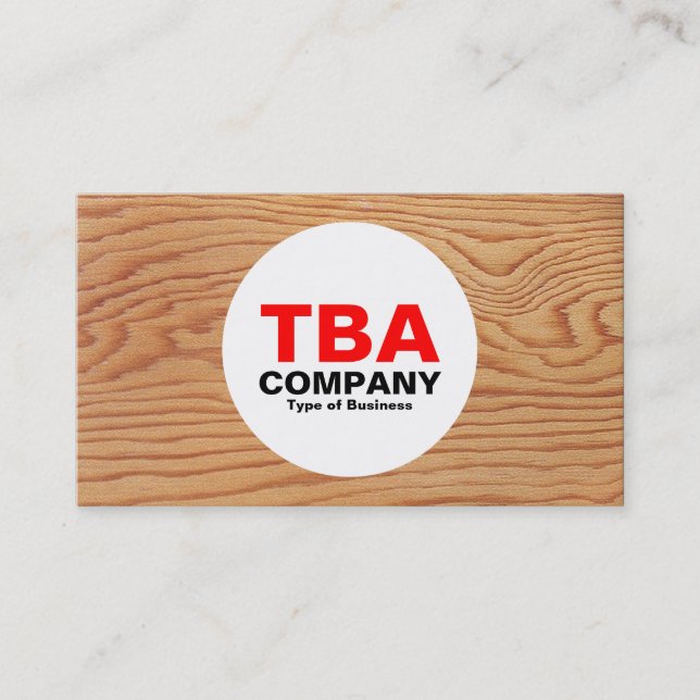 Circle - Wood 02 Business Card (Front)