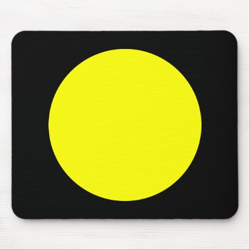 Circle _ Yellow and Black Mouse Pad