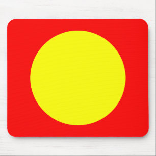 Circle - Yellow and Red Mouse Pad